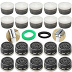 Faucet Aerator 1.2 GPM Flow Restrictor Plug-In Faucet Aerator Replacement Parts for Bathroom or Kitchen (white 20 Pieces)