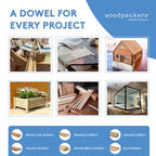 Dowel Rods Wood Sticks Wooden Dowel Rods - 1/2 x 48 Inch Unfinished Hardwood Sticks - for Crafts and DIYers - 25 Pieces by Woodpeckers - size: 1/2" x 48" Dowels