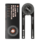 Saker Miter Saw Protractor 7-Inch Aluminum Protractor Angle Finder Black - style: 1 Pack