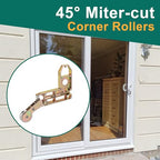 2Pack Sliding Screen Door Corner Rollers, 1" O.D Concave Replacement Roller