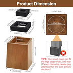 Wooden Bed Risers 5 Inch Heavy Duty, Support 2500 lbs, Brown - color: Retro Brown, size: 5"H(Inner 4"H)
