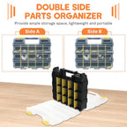 Small Parts Organizer Storage Case Tools Box 34-Compartments - color: Yellow