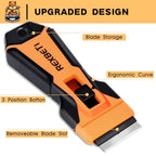 REXBETI Razor Blade Scraper Tool, Upgraded Windows, Glass Stovetop Scraper - style: Upgraded 1 Pack