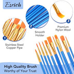 ESRICH 100PCS Paint Brushes, Paint Brush for Acrylic Painting - color: Blue, size: 100