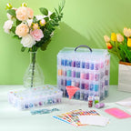 Willinglong 5 Tier Diamond Painting Storage Containers with 260 Grids, Pink - color: Pink, size: 5 Tie