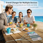 4 in 2 Multi Charging Cable, USBA/C Universal Charging Cords 2 Pack 5FT - color: Mint Green &Sliver