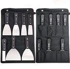 7 PCS Putty Knife with Storage Bag Paint Scraper Drywall Spackle Tools