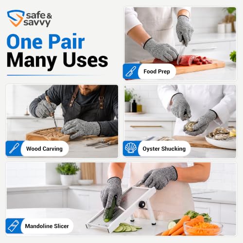 A5 Cut Resistant Gloves, Food Grade Kitchen Safety Gloves - color: Dark Gray, size: X-Large