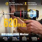 Sundpey 620In-lbs Brushless Cordless Drill Set, Power Drill Driver Yellow - color: Yellow