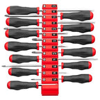 Ernst Manufacturing Screwdriver Pro - Modular Screwdriver Organizer for 13 Tools with Anti-Slip Base, Red - Made in the USA - size: 13-Tool
