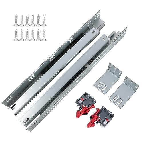 Undermount Soft Close Drawer Slides 12 Inch 6 Pairs Full Extension - size: 12 Inch