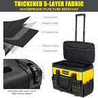 21"Rolling Tool Bag with Wheels,1680D Waterproof Rolling Tool Tote Bag