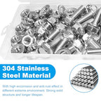 15 Sets M8-1.25 x 20mm Flanged Hex Head Bolts and Nuts Kits - size: M8-1.25 x 20mm