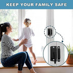 Window Sash Lock Black Security Sliding Window Locks & Sash Locks ZUONAI 2 Pack Cam Sash Locks for Double Hung Window Latch Lock Security Vinyl Window Sash Lock and Keeper Replacement Parts & Hardware - color: Black