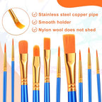 ESRICH 20PCS Paint Brushes, Paint Brush for Acrylic Painting - color: Blue, size: 20