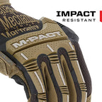 Mechanix Wear M-Pact Touchscreen Work Gloves Brown Medium - color: Brown, size: Medium