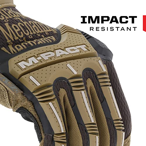Mechanix Wear M-Pact Touchscreen Work Gloves Brown X-Large - color: Brown, size: X-Large