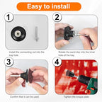 HARFINGTON 28pcs Quick Change Discs Set 1" Lock Sanding Discs with 1/4" Shank Pad Holder Coarse/Medium/Fine Grit Surface Conditioning for Polish Rust Removal - size: 1"