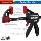 4-Pack 24" Bar Clamps for Woodworking Set with GS Certificate - size: 24''