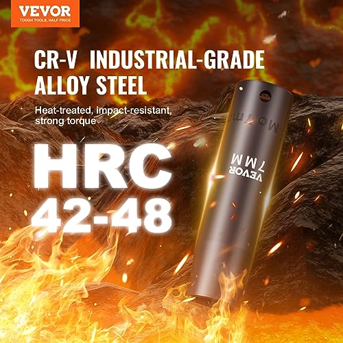 VEVOR 1/2" Drive Impact Socket Set, 34 Piece, Metric 8 to 36mm - size: 1/2" 34 PCS CR-MO