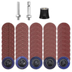HARFINGTON 53pcs Quick Change Discs Set 1" Lock Sanding Discs with 1/4" Shank Pad Holder 36/60/80/120/240 Grit Surface Conditioning for Polish Rust Removal - size: 1"