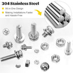 640PCS M2M2.5M3M4M5 Phillips Pan Head Machine Screws Assortment Kit - size: SS M2M2.5M3M4M5 640pcs