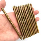 12 Pack 1/4-20 x 4 Inch Hanger Bolts 1/4-20" Double Headed Bolts 1/4 Wood Dowel Screw Self-Tapping Screw Hanger Bolts for Furniture Screws Threaded Rods Bolt 100mm Length - size: 1/4-20"x4"-12PCS