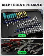 ALOANES Magnetic Screwdriver Organizer 36-Slot Blue 3PC for Toolbox - color: Blue