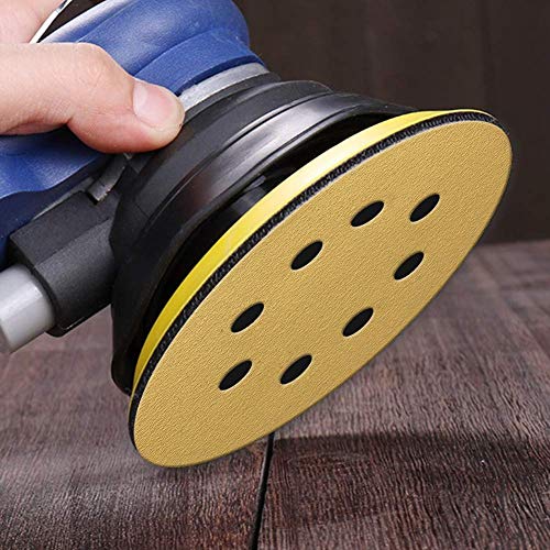 5-Inch 8-Hole Hook and Loop Sanding Discs, Orbital Sander Sandpaper Discs, 100 Pieces Round Sandpaper Set, 100 Grit - size: 100-Grit