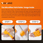 18 Inch Microfiber Paint Roller Covers, 6 Pack, 3/8" Nap - size: 18 Inch,6 Pack