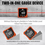 Coobeast Digital Angle Finder with Dual Laser 4-side Magnetic Angle Gauge - color: Orange