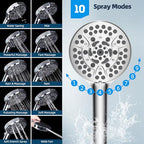 Hibbent All Metal cUPC Certified High Pressure Rainfall 10'' Shower Head - color: Chrome, style: Square 10''