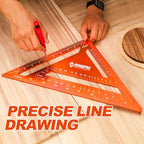 12 Inch Rafter Square, Carpenter Measuring Layout Tool,Aluminum Alloy Triangle Ruler Protractor for Woodworking andCarpentry - Imperial - size: 12inch