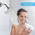 High Pressure Shower Head - 4.7“ Powerful Bathroom Pressure Boosting Rain Showerhead - Perfect Universal Replacement for Rainfall Shower Heads (Chrome) - style: 1 Pack Chrome