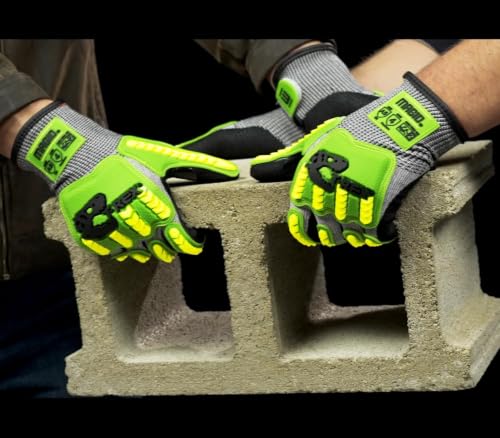 MAGID T-REX HPPE Construction Impact Gloves, ANSI Level A5, 6 Pair - size: 11/XXL, style: 6 Pair