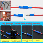 Hilitchi 440Pcs 22-16/16-14/12-10 Gauge Electrical Insulated Ring Bullet Butt Spade Fork Splice Crimp Wire Terminals Connectors Assorted Kit