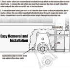 Sliding Screen Door Roller Assembly (Upper & Lower Combo) - style: Upper + Lower Rollers Combo