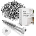 Frienda 2 Pound White Cabinet Screws Bulk #9x1-3/4'' Approx. 241 Pcs - color: Silver, size: #9x1-3/4 Inch