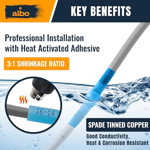 ALBO Heat Shrink Crimp Connectors (Female Yellow 12-10 AWG) - color: Female Yellow 12-10 AWG