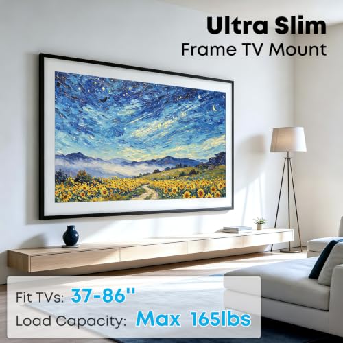 Ultra Slim TV Wall Mount for 37-86 inch, Weight Max 165 lbs - size: 37-86''