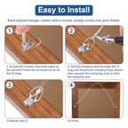 181 Pcs Picture Hanging Kit Wire D Ring Hangers Metal Frame