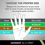 SAFEGEAR Cowhide Leather Work Gloves with Keystone Thumb - color: White, size: X-Large (Pack of 3)