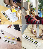 DOWELL 9 Inch Magnetic Spirit Level, Leveler Tool, 3-Pack, White - color: 3pcs-white