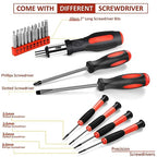 Sundpey 148 Pcs Portable Basic Hand Repair Home Tool Kit Set with Case Red - color: Red