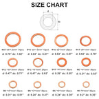 MuHize Copper Washers Kit 300PCS 12 Sizes