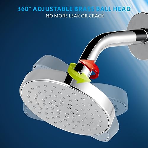 High Pressure Shower Head - 4.7“ Powerful Bathroom Pressure Boosting Rain Showerhead - Perfect Universal Replacement for Rainfall Shower Heads (Chrome) - style: 1 Pack Chrome
