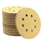 5-Inch 8-Hole Hook and Loop Sanding Discs, Orbital Sander Sandpaper Discs, 100 Pieces Round Sandpaper Set, 100 Grit - size: 100-Grit