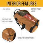 Carhartt Classic Round Duffel with Utility Pouch, Heavy-Duty, Water-Resistant Packable Gear Bag for Jobsite, Gym, and Travel - color: Gravel, style: 60l