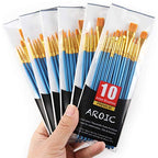 AROIC 60 Pcs Paint Brushes, Acrylic Paint Brush Set for Oil & Watercolor - size: 60pcs-blue