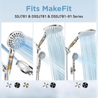 MakeFit Shower Head Filter Replacement Cartridge for SSJ781/DSSJ781/ DSSJ781-01/DSS1581 MakeFit Filtered Handheld Shower Head (2-PACK) - style: 2-PACK